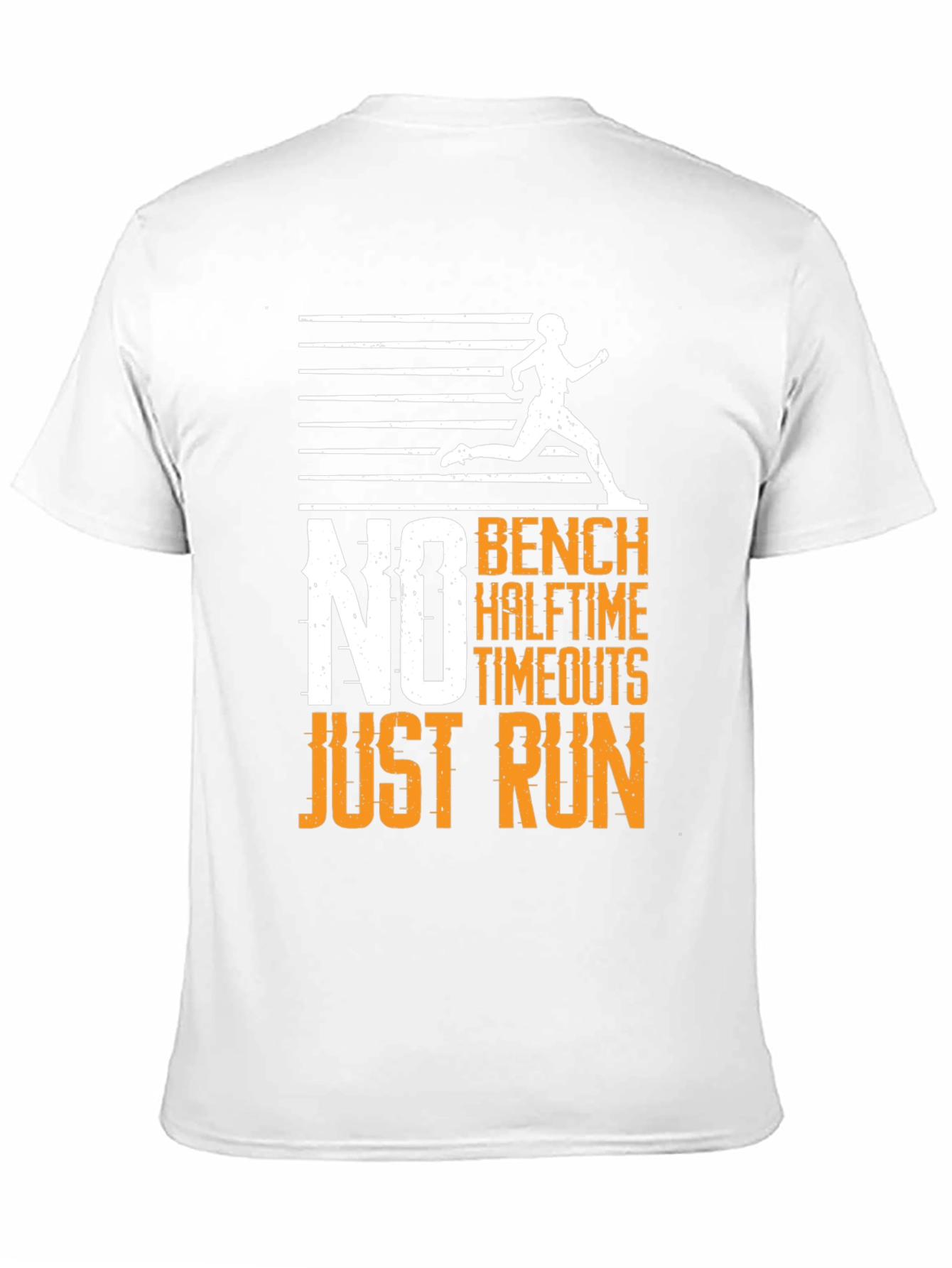 No Bench Just Run Mens Graphic T-Shirt