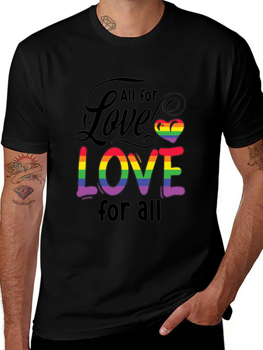 All for Love Tee - Rainbow Pride Design