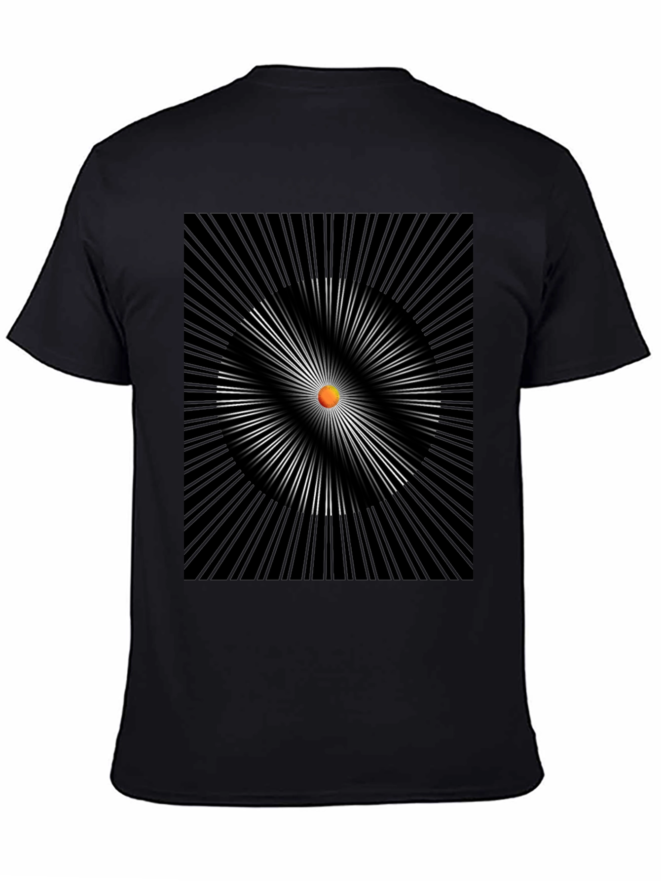 Abstract Circle Graphic Black T-Shirt