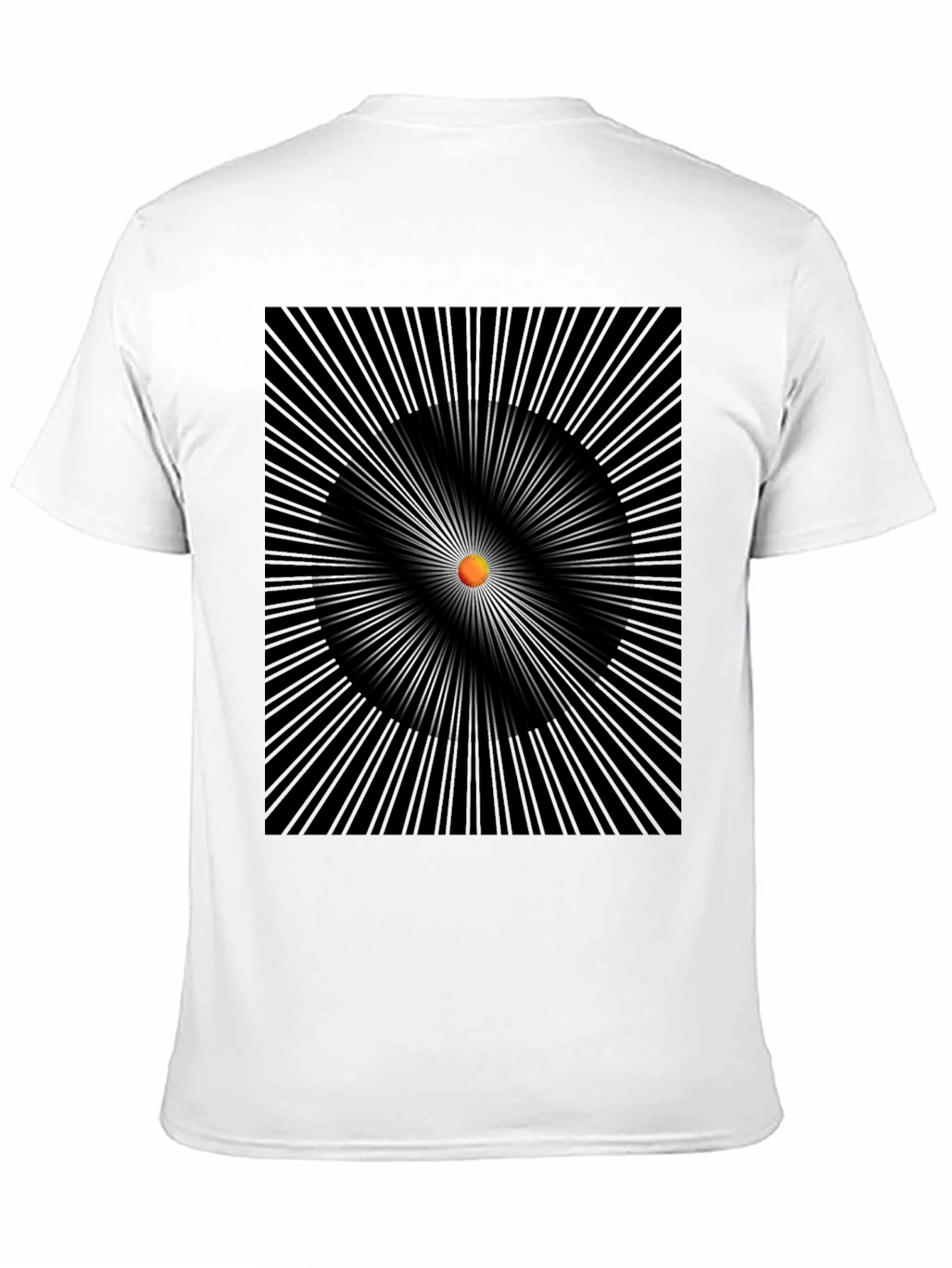 Abstract Circle Graphic Black T-Shirt