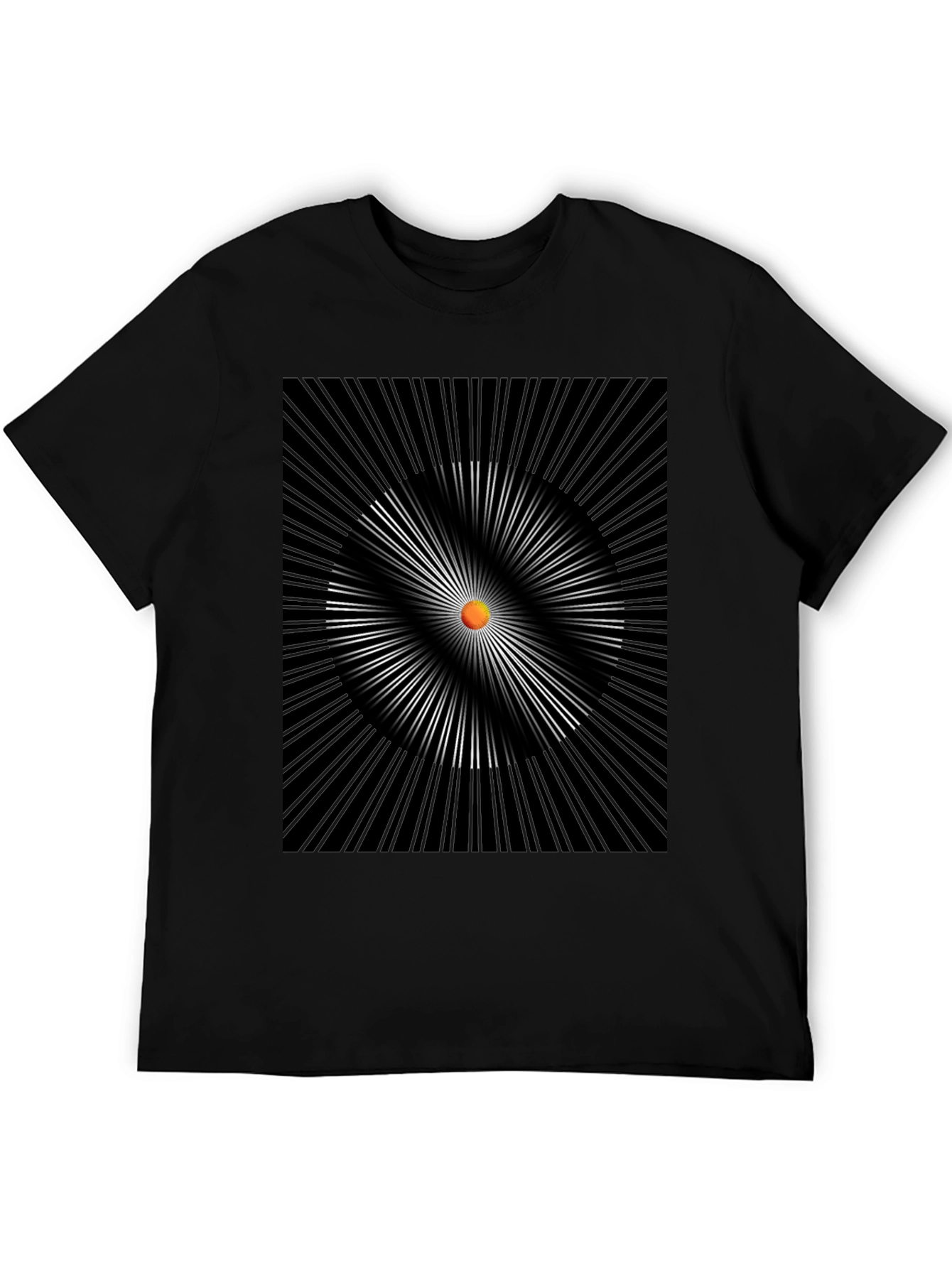 Abstract Circle Graphic Black T-Shirt