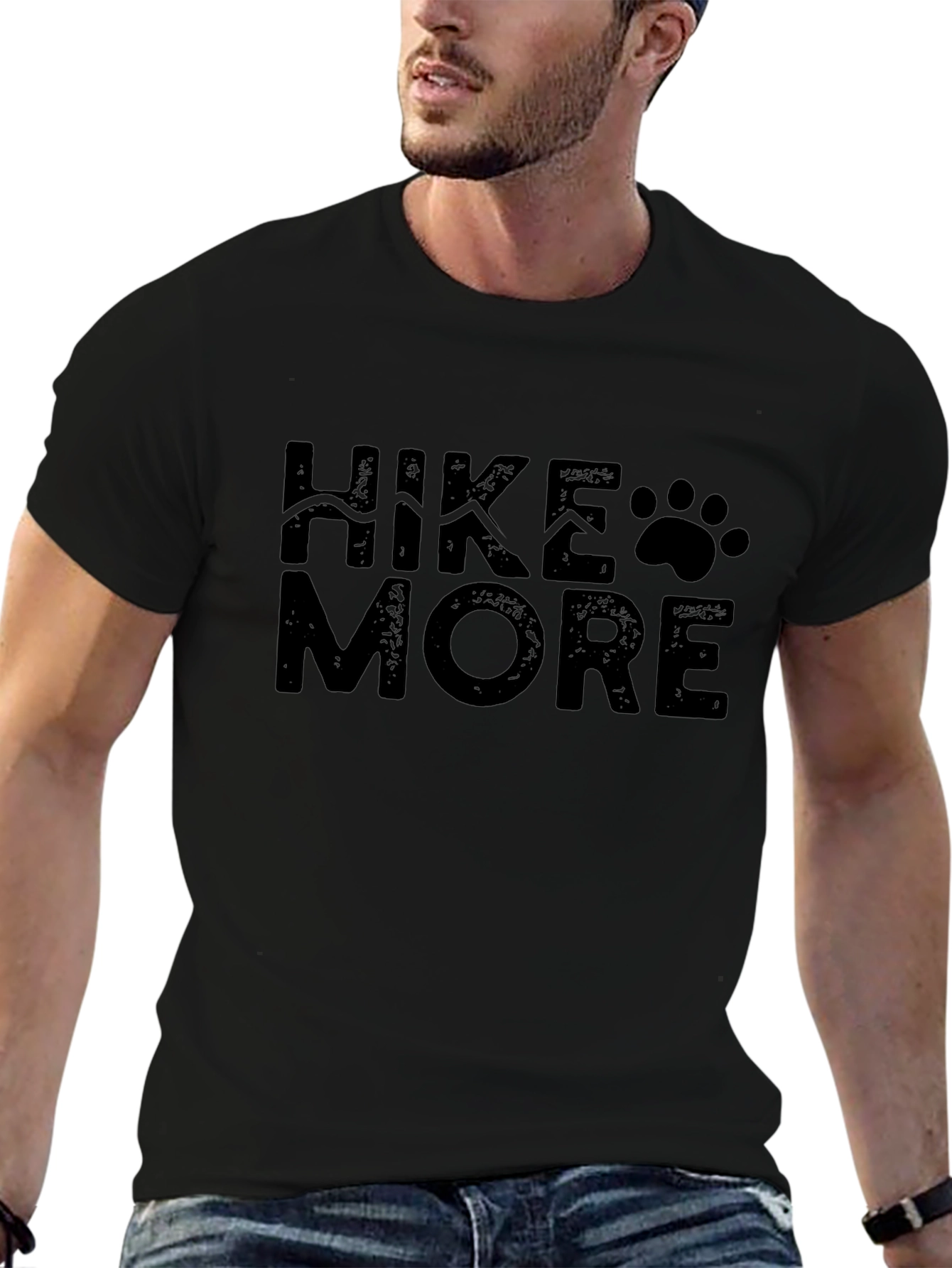Hike More Graphic Tee - Black Casual Shirt