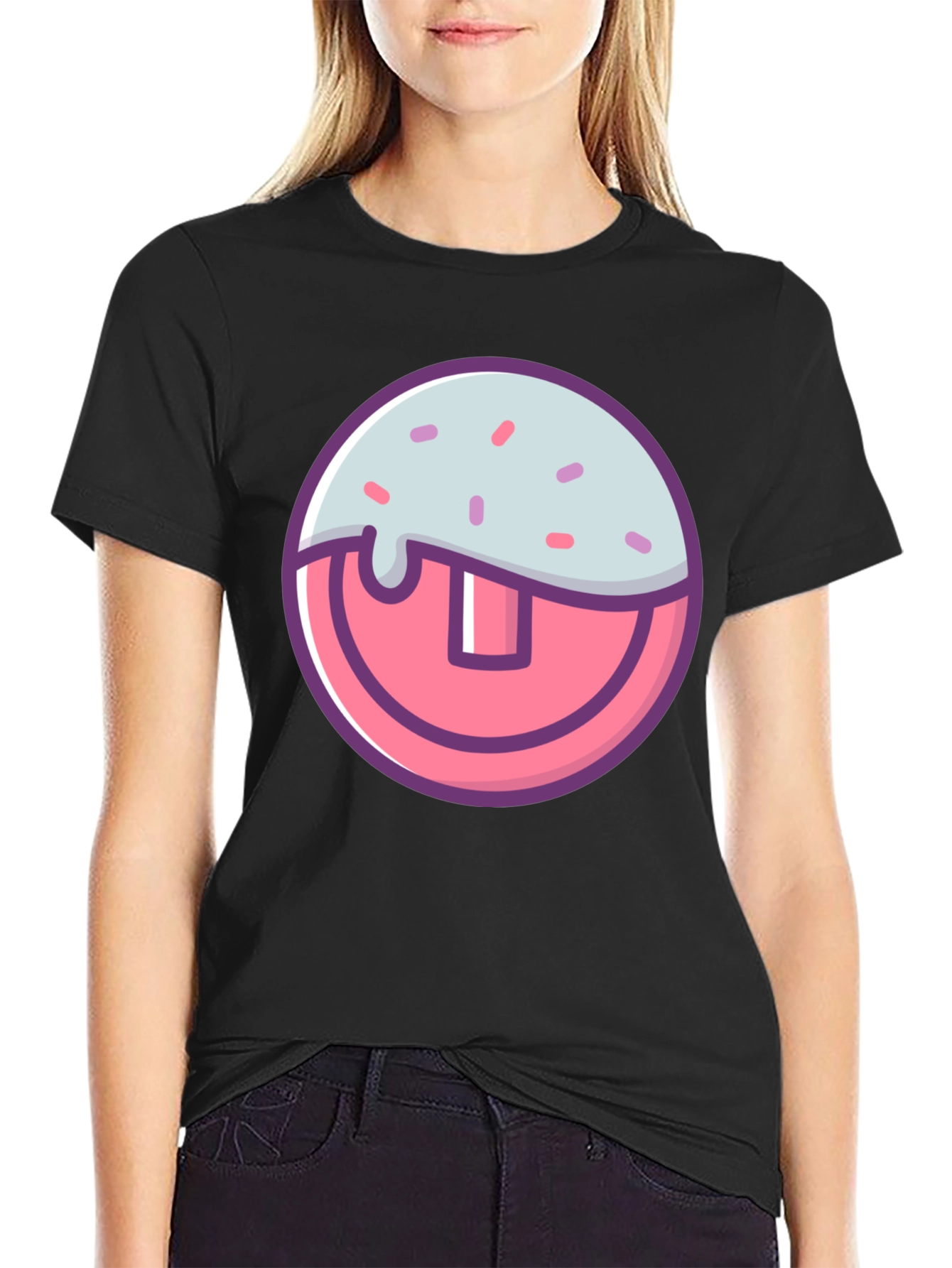 Funny Tooth Graphic T-Shirt - Black Cotton Tee