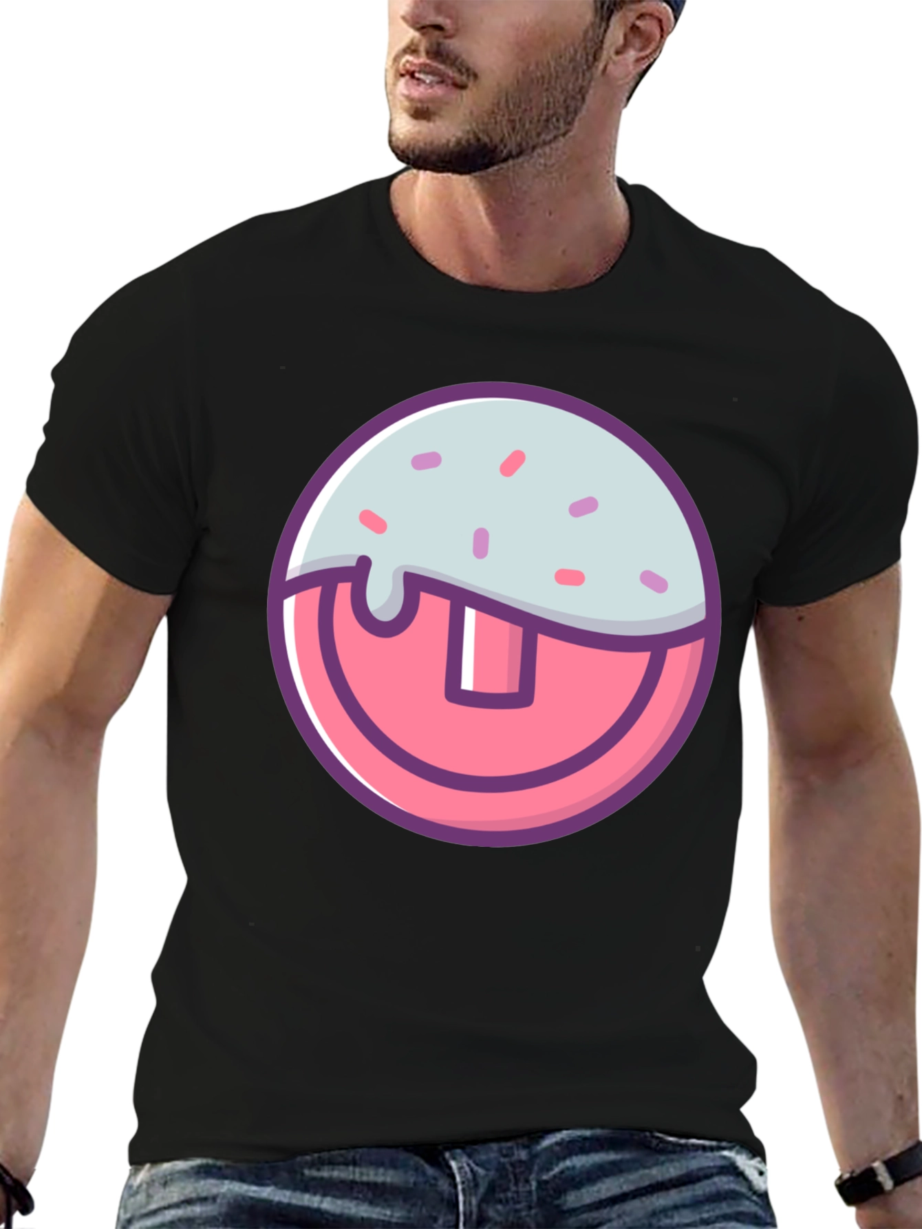Funny Tooth Graphic T-Shirt - Black Cotton Tee