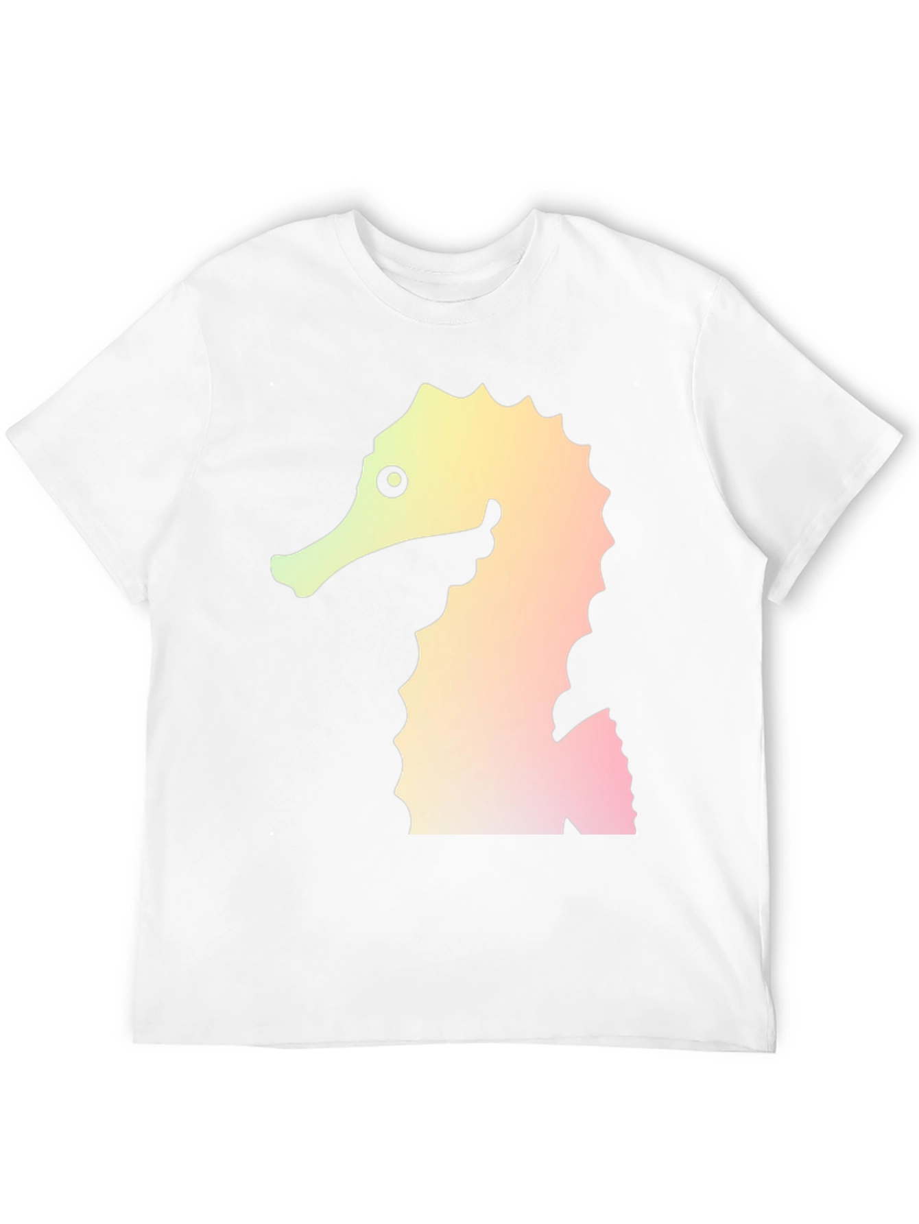 Seahorse Graphic Tee - Black Cotton Blend T-Shirt