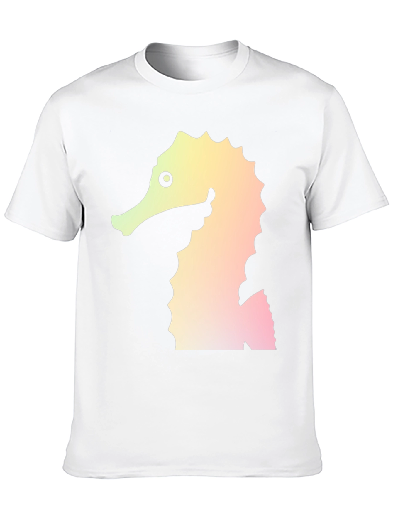 Seahorse Graphic Tee - Black Cotton Blend T-Shirt