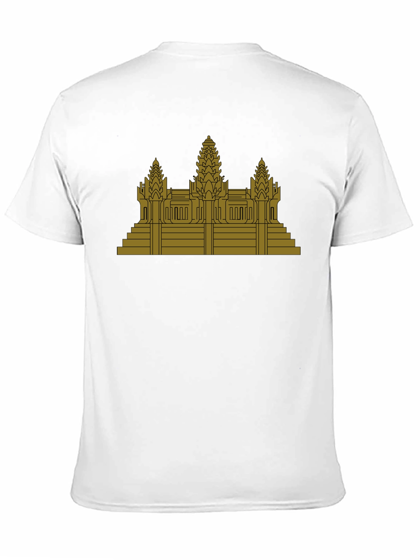Angkor Wat Graphic Tee - Black Cotton T-Shirt