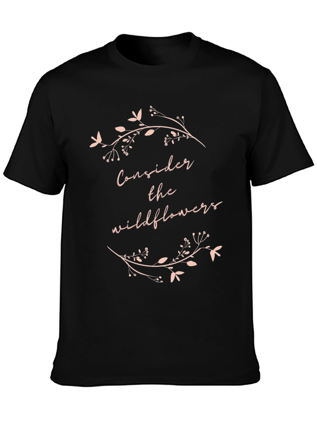 Consider the Wildflowers Graphic Tee - Black