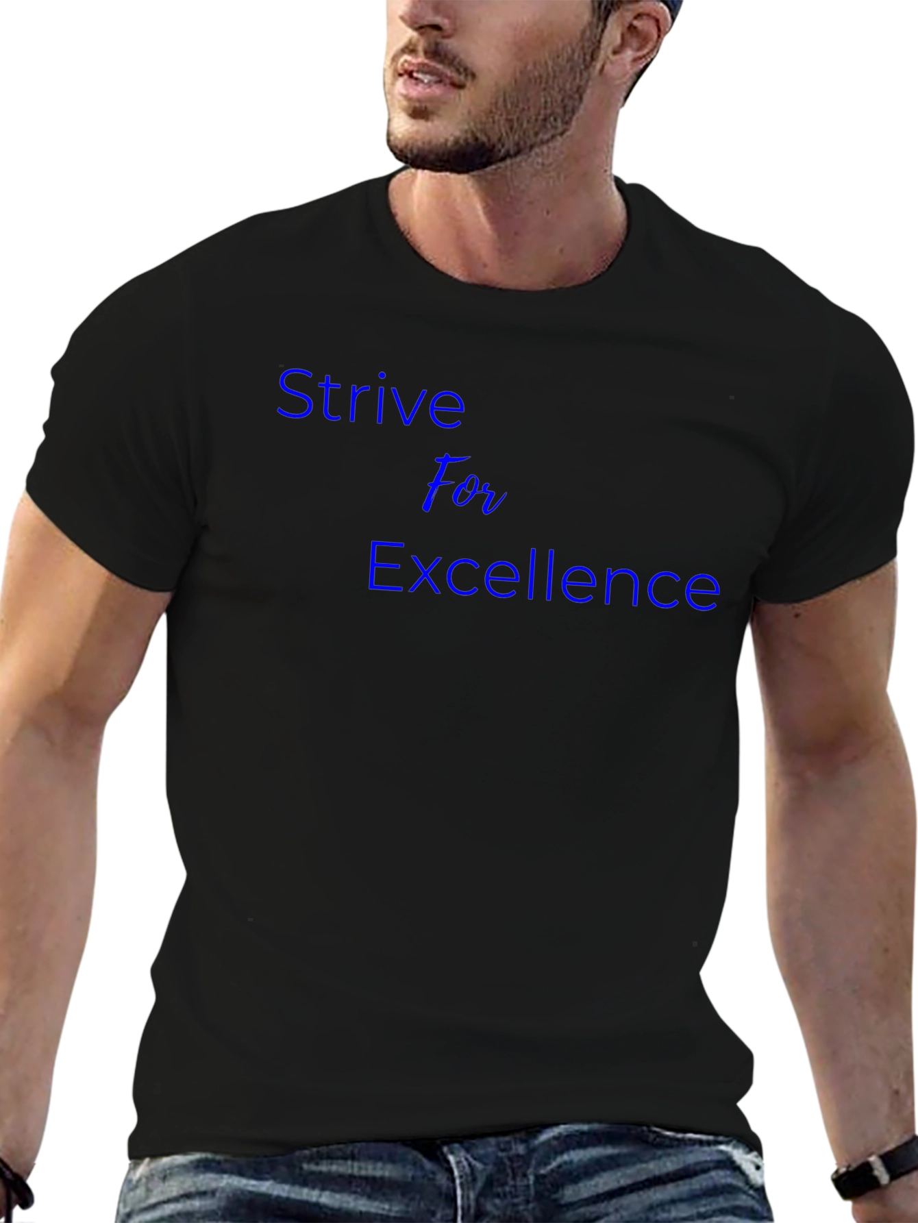 Strive For Excellence Black T-Shirt