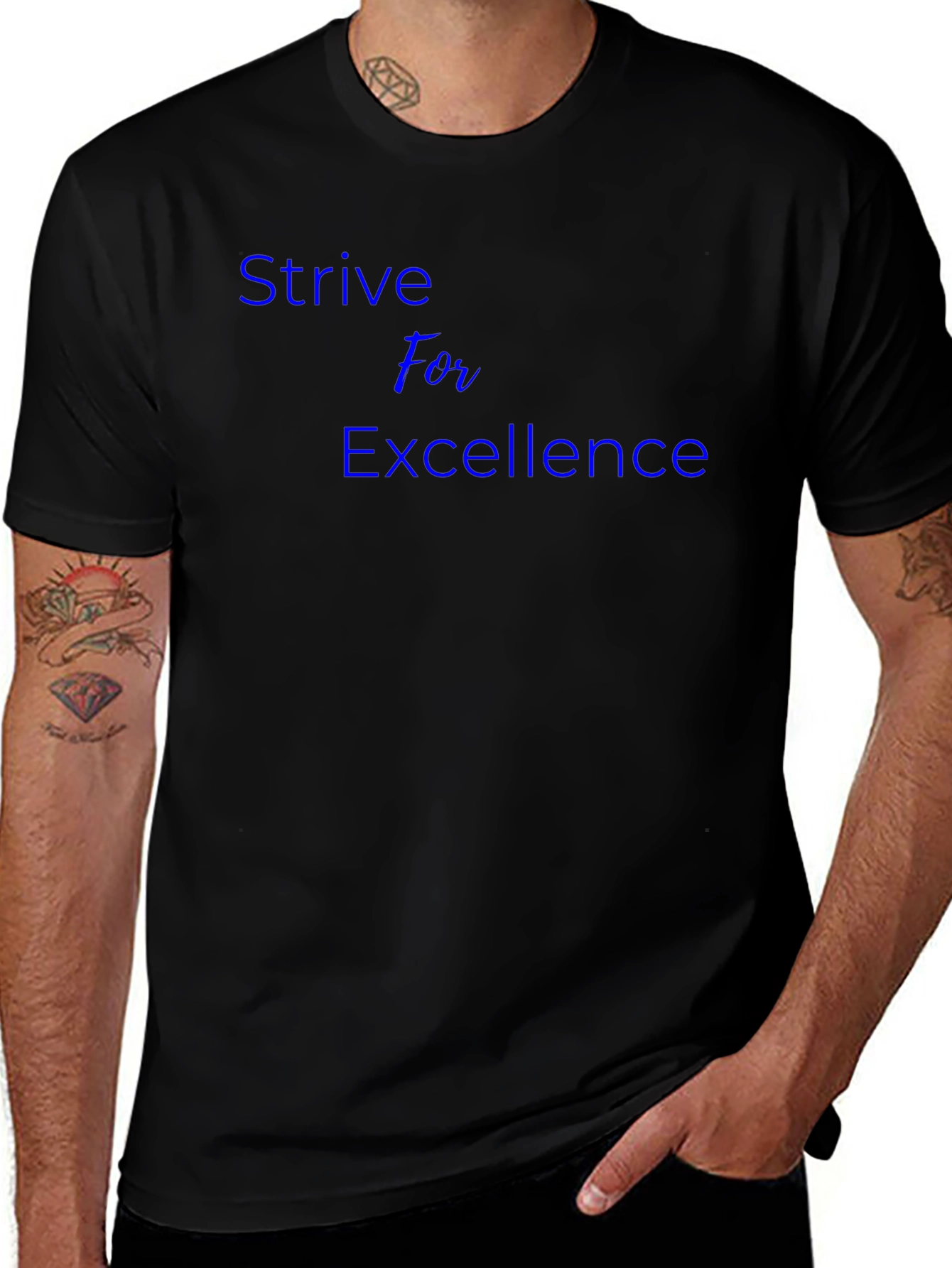 Strive For Excellence Black T-Shirt