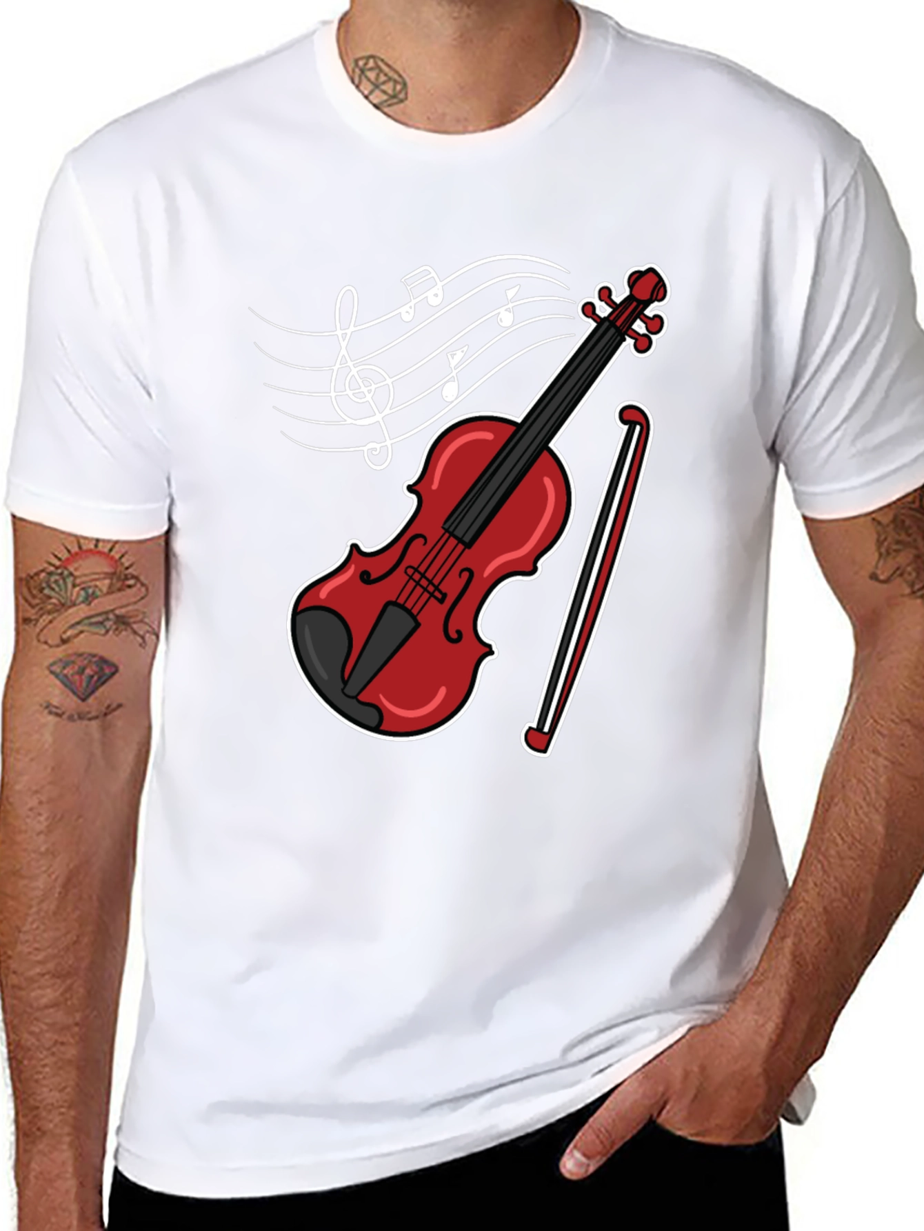 Musical Violin Graphic T-Shirt
