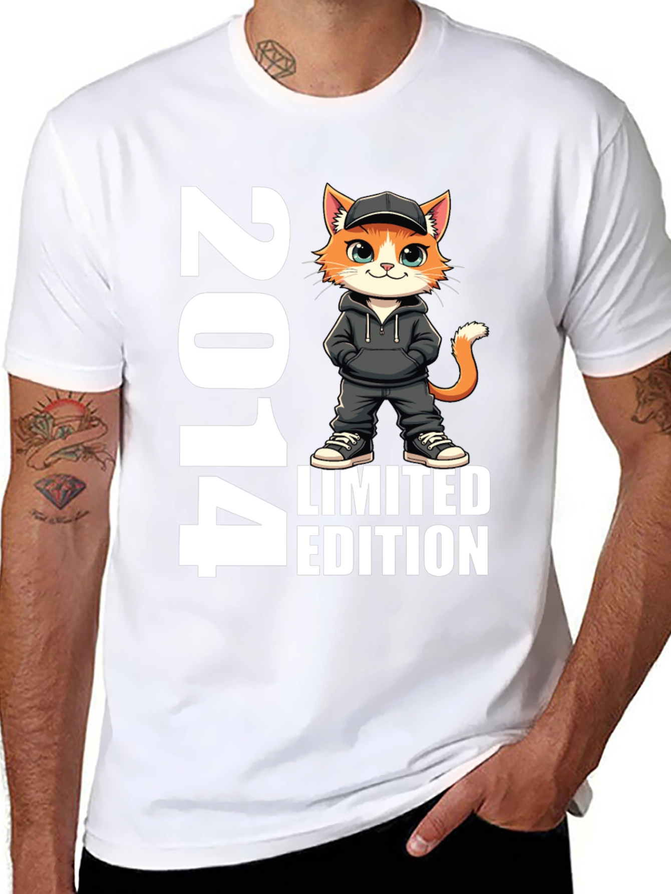 2014 Limited Edition Cat Graphic T-Shirt