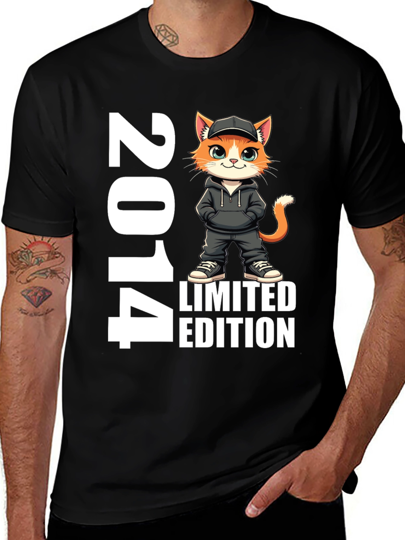 2014 Limited Edition Cat Graphic T-Shirt