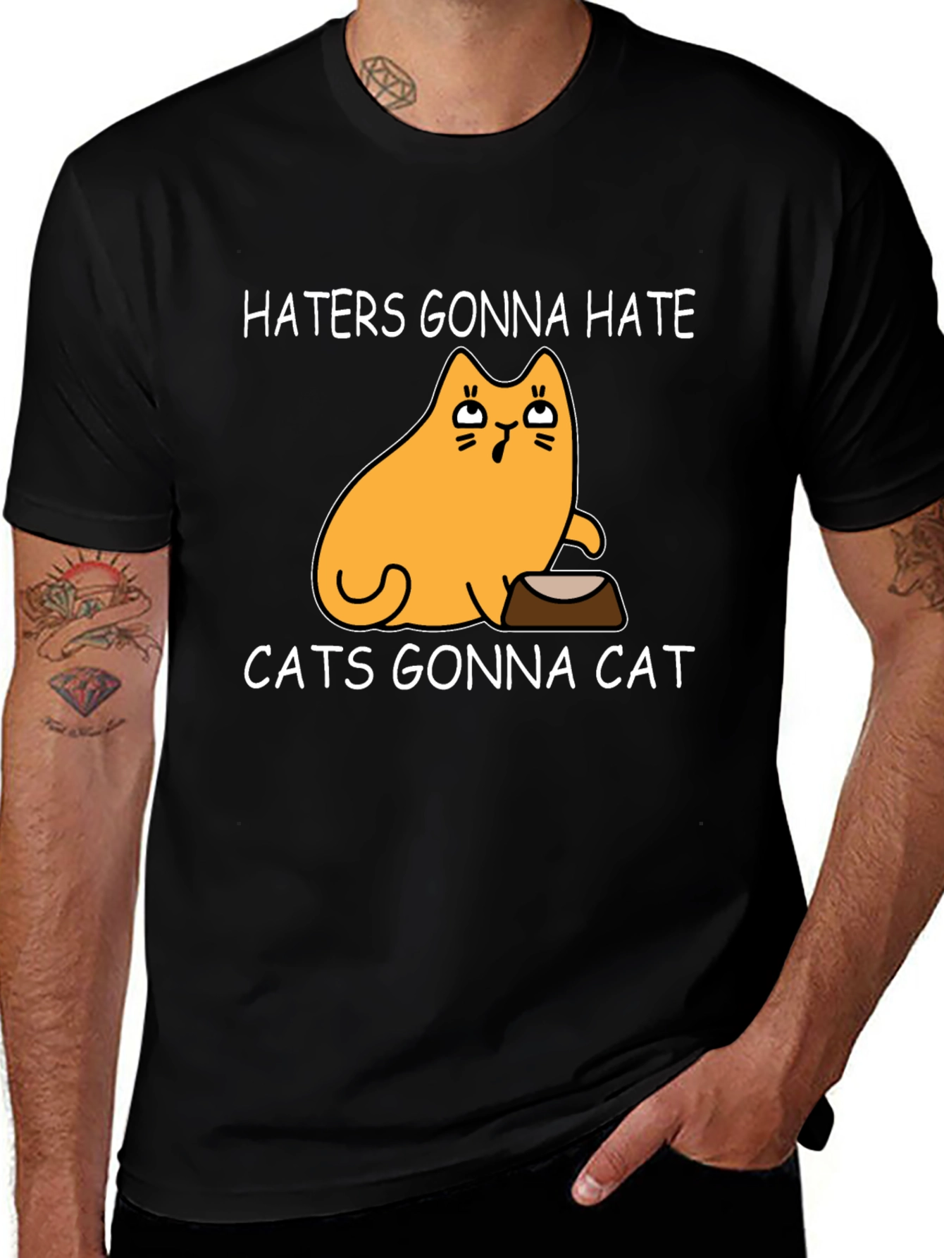 Haters Gonna Hate Cats Gonna Cat Black T-Shirt