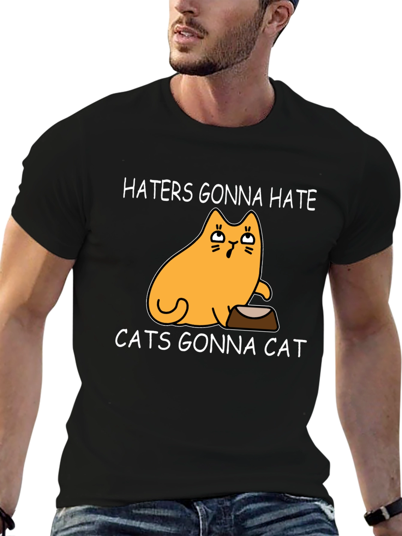 Haters Gonna Hate Cats Gonna Cat Black T-Shirt