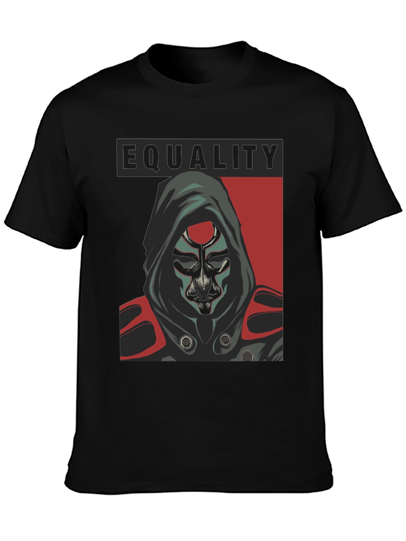 Equality Hooded Graphic Tee - Black