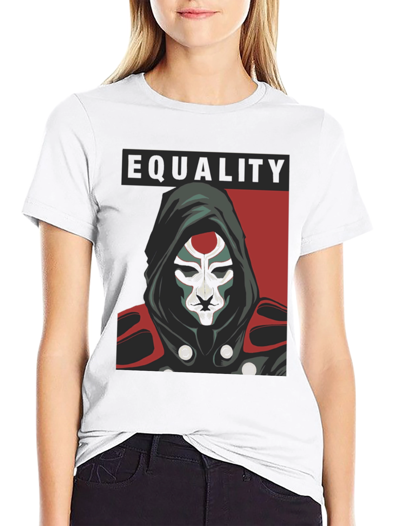 Equality Hooded Graphic Tee - Black