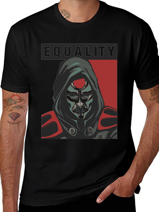 Equality Hooded Graphic Tee - Black