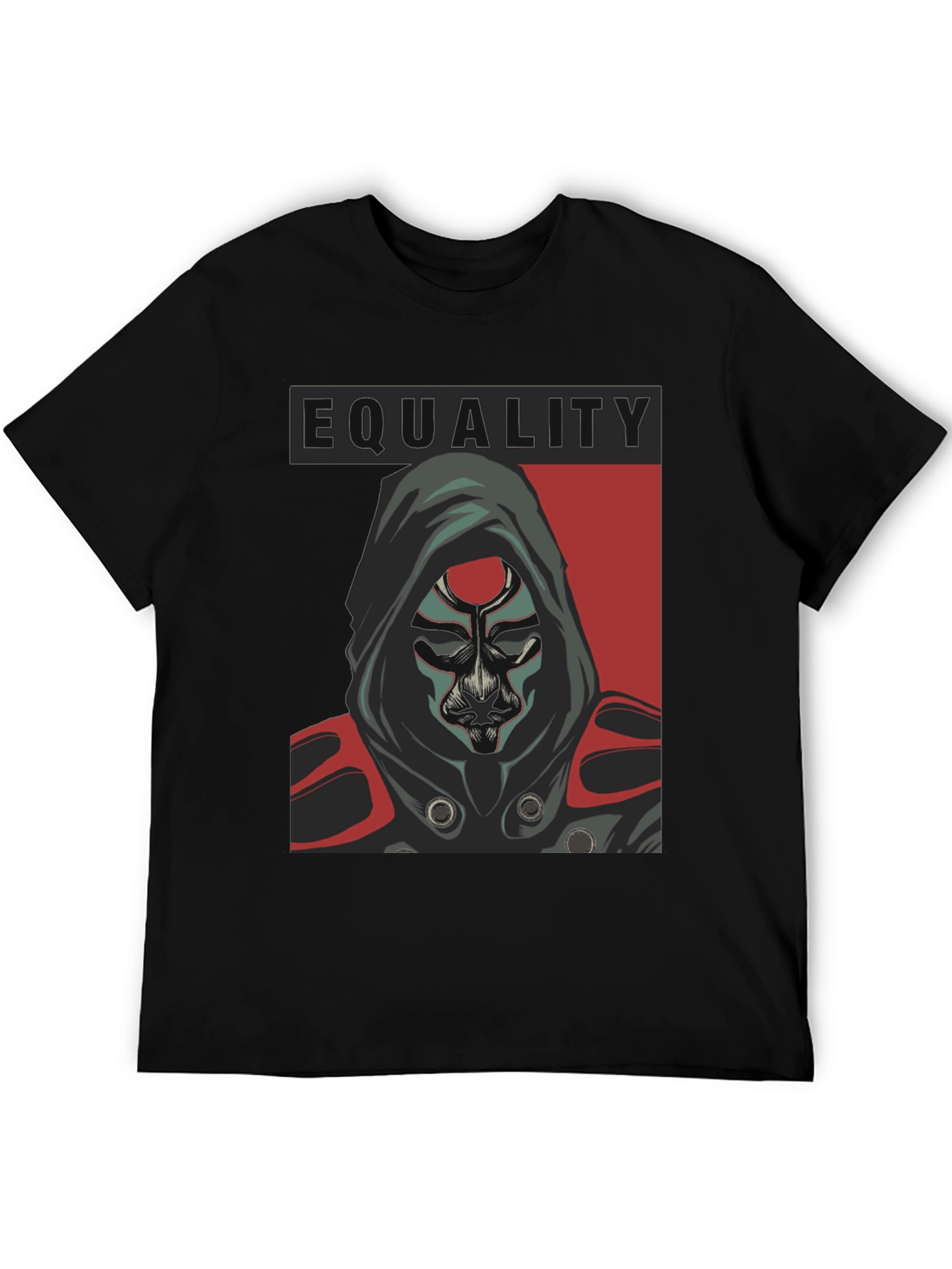 Equality Hooded Graphic Tee - Black