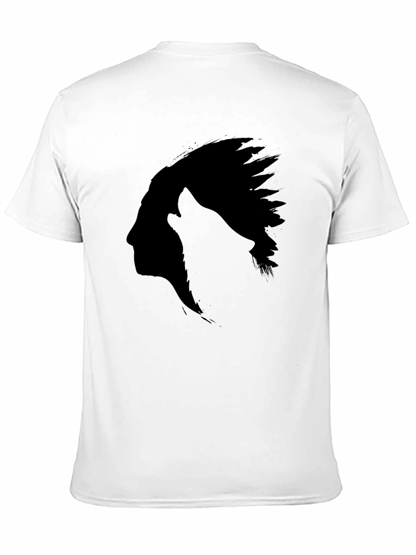 Native American Silhouette Black T-Shirt