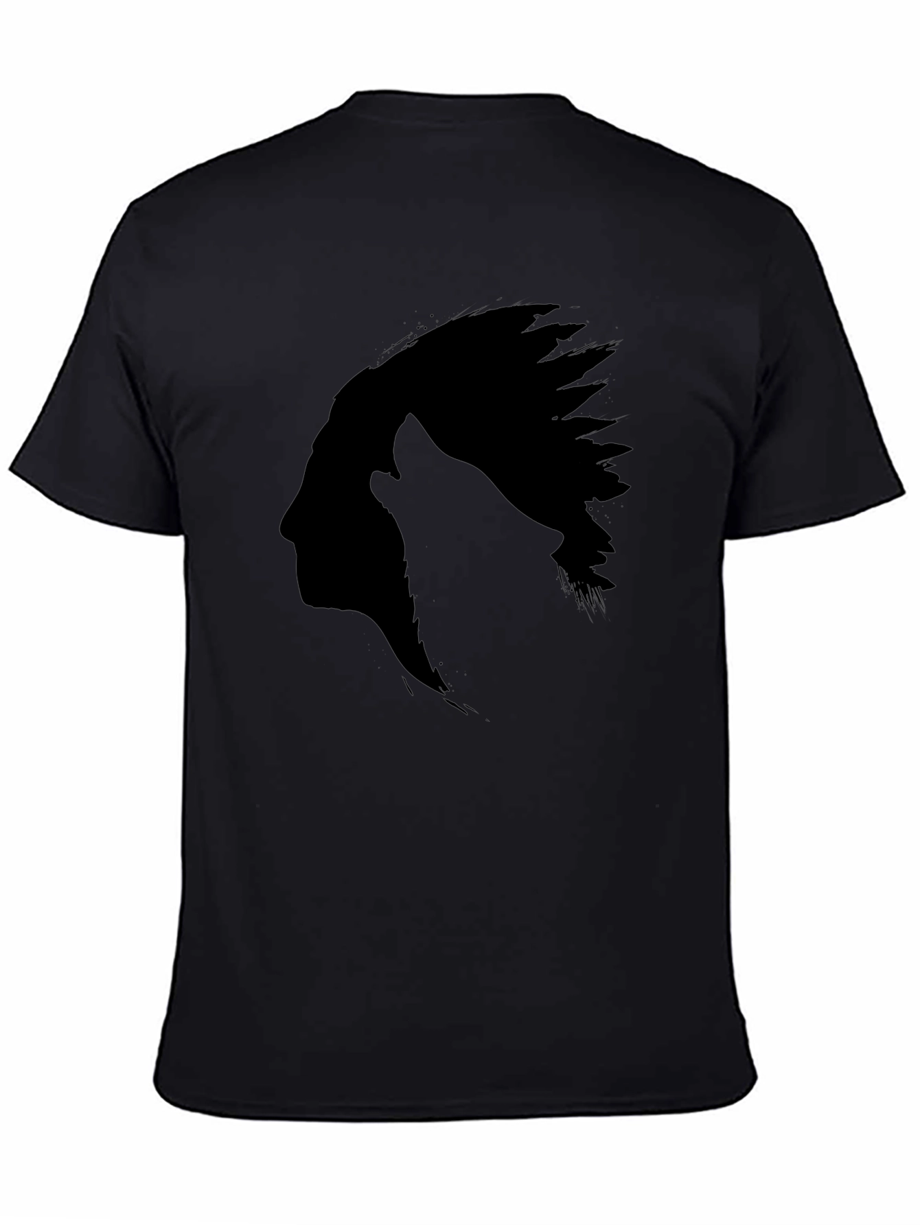 Native American Silhouette Black T-Shirt