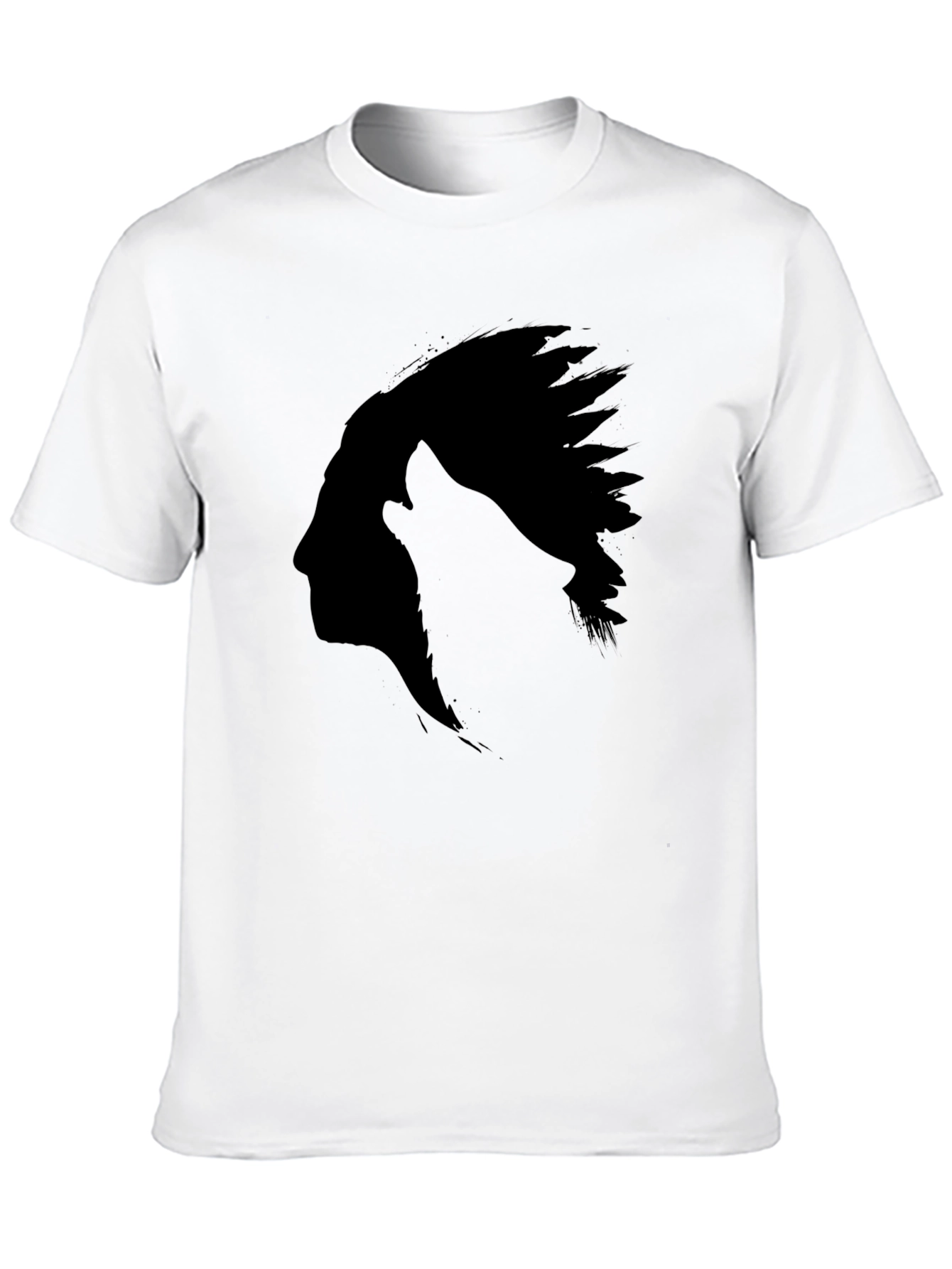 Native American Silhouette Black T-Shirt