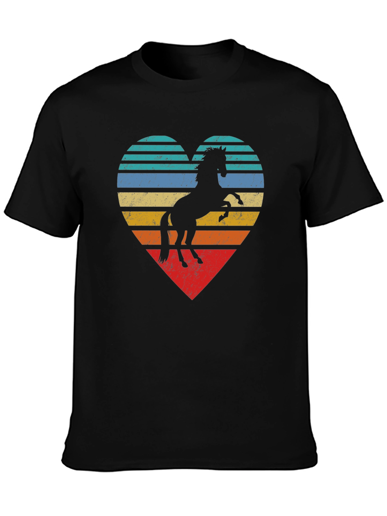Horse Heart Graphic Tee - Retro Style
