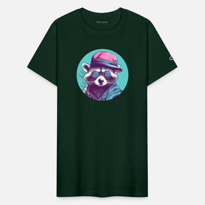 Raccoon Lovers Retro Style