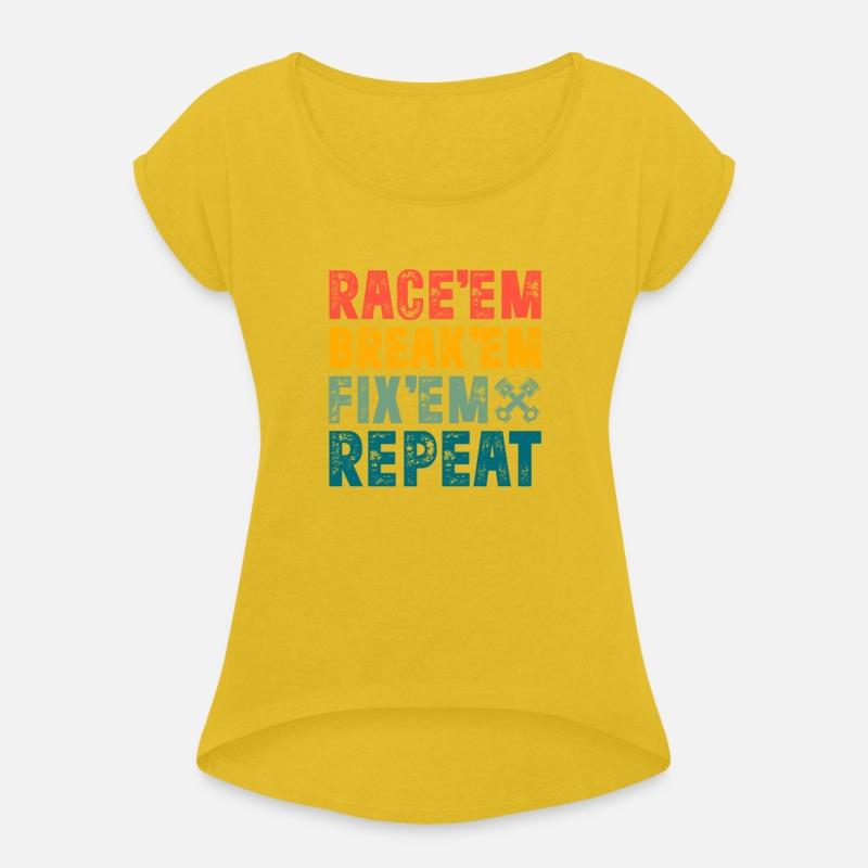 Race Em Break Em Fix Em Repeat Retro Vintage