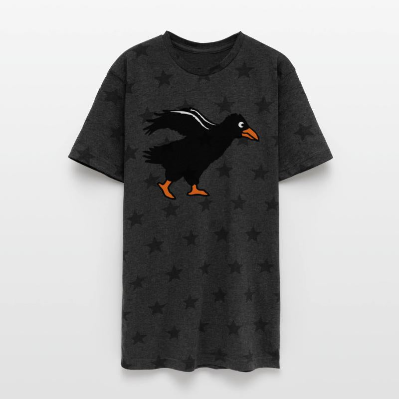 Raven bird crow goes fast run walks funny Comic