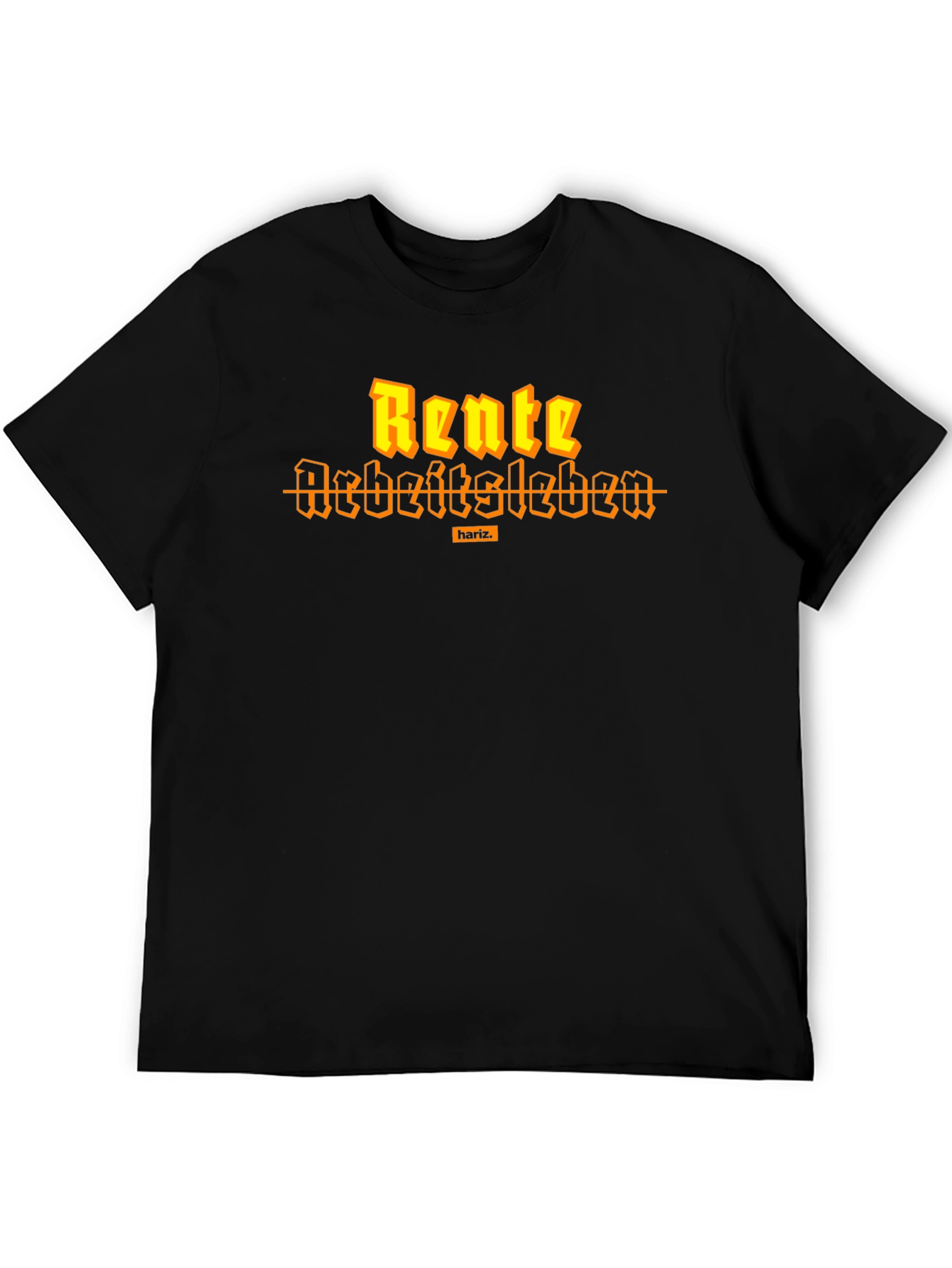 Rente Arbeitsleben Black Graphic Tee