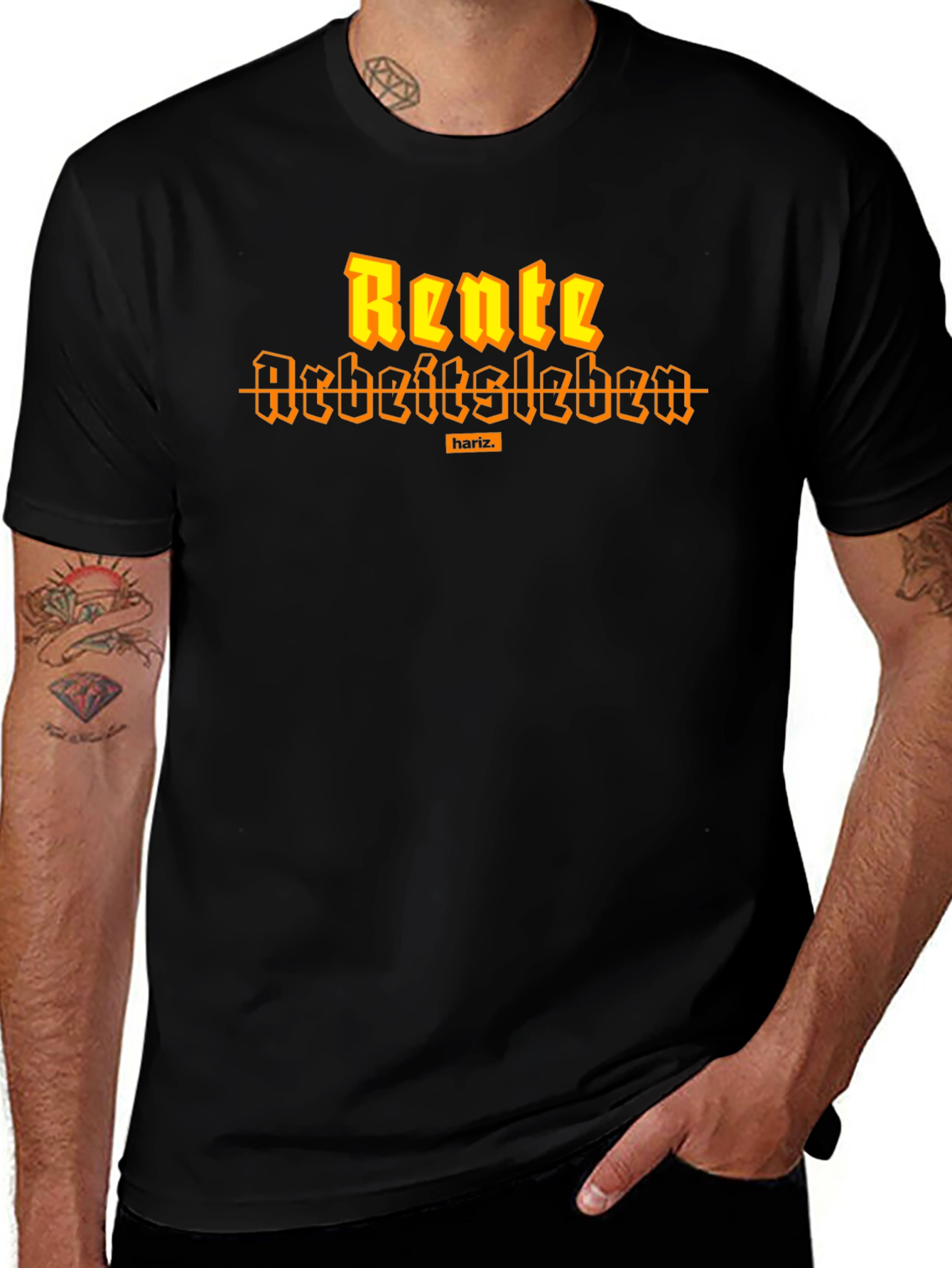 Rente Arbeitsleben Black Graphic Tee