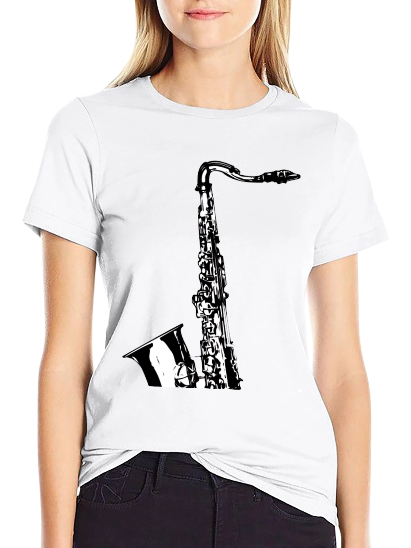 Saxophone Graphic Tee - Musician Style