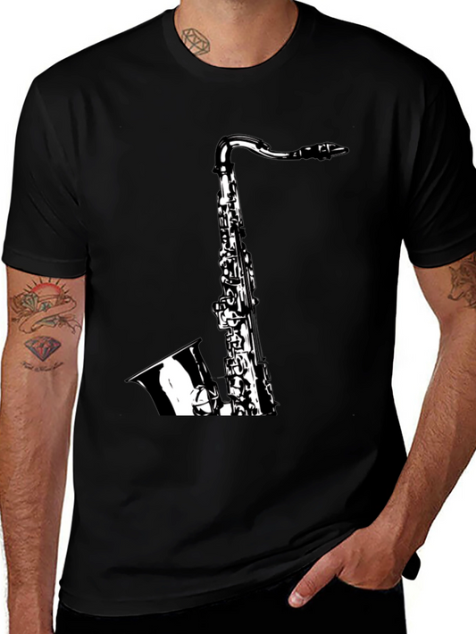 Saxophone Graphic Tee - Musician Style