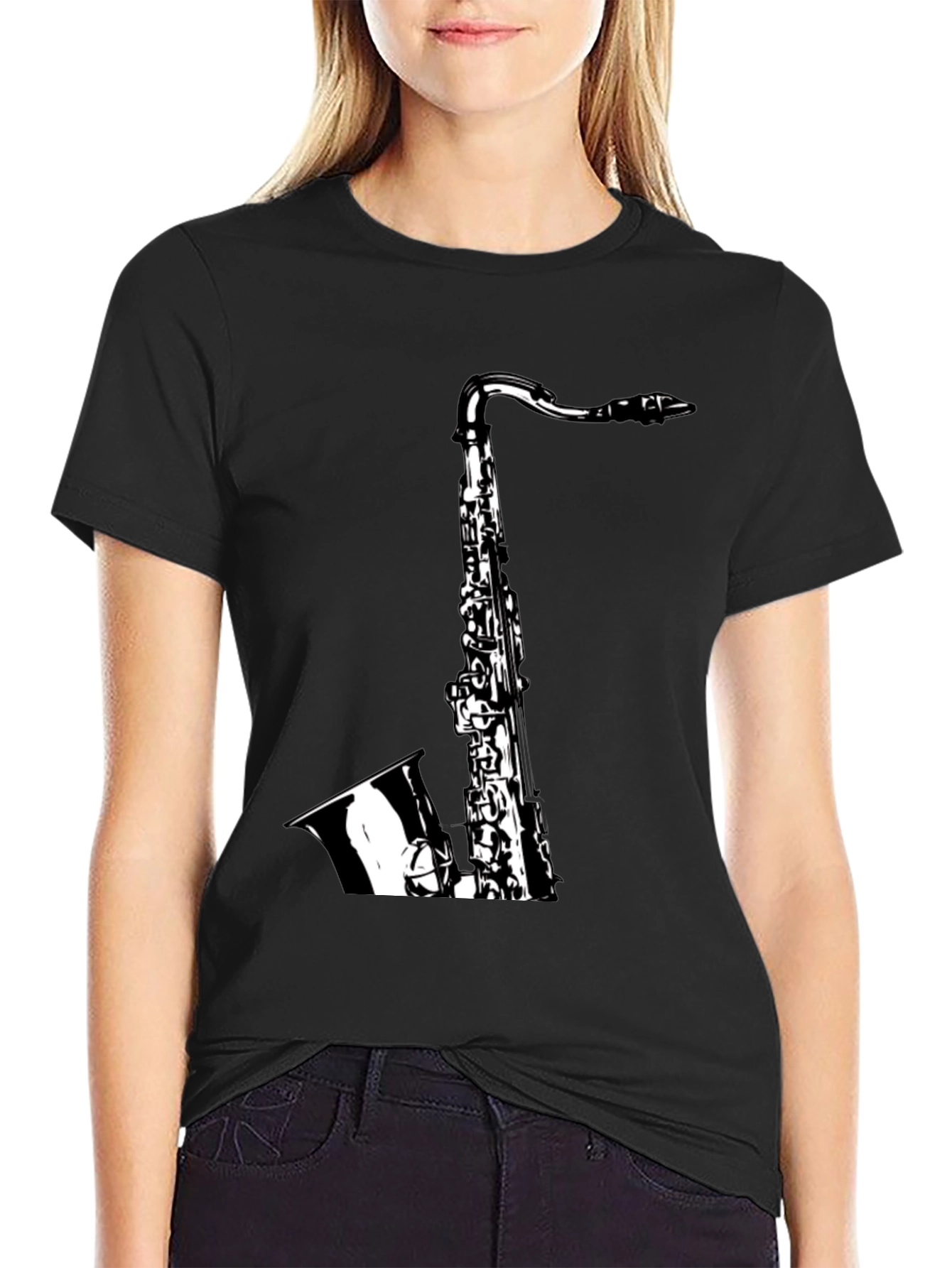 Saxophone Graphic Tee - Musician Style