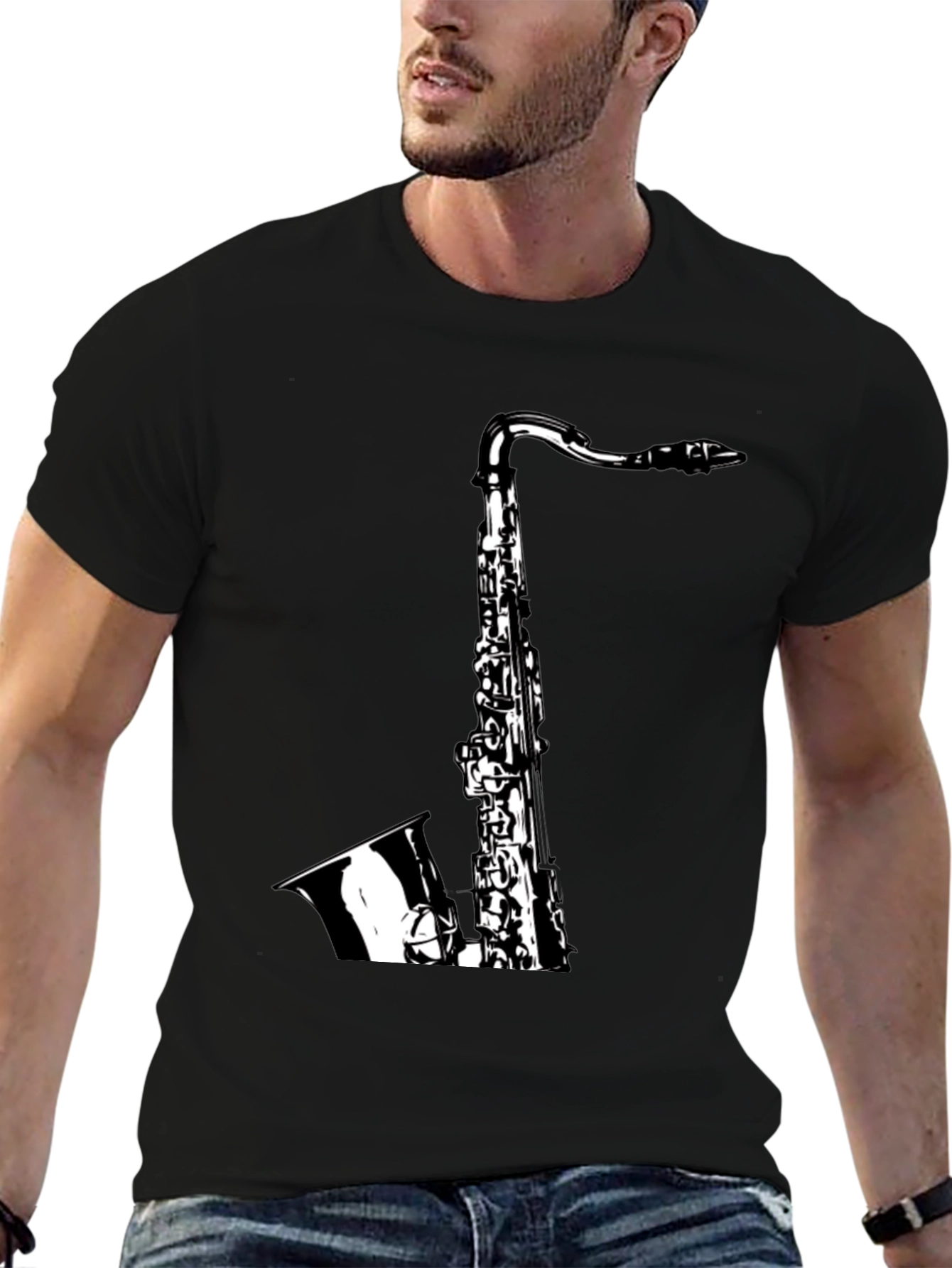 Saxophone Graphic Tee - Musician Style