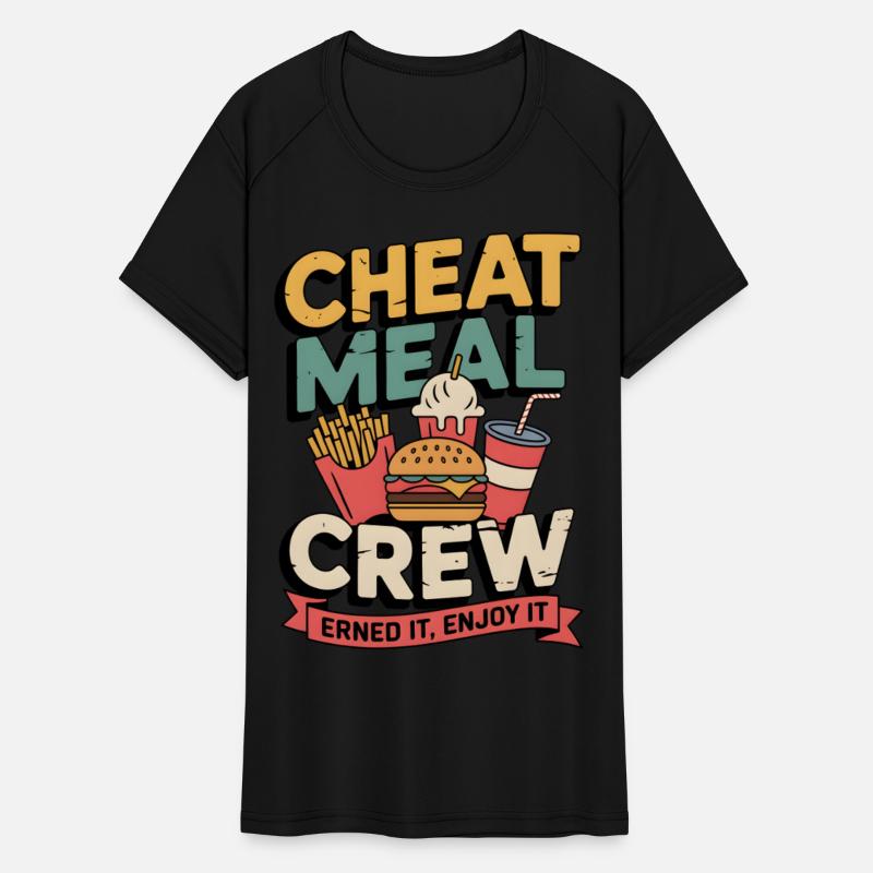 Retro Fast Food Squad – Cheat Meal Crew Tee