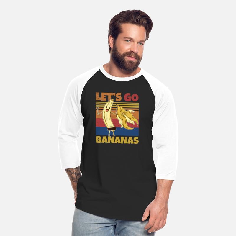 Retro Let's Bananas Funny Stripped Banana