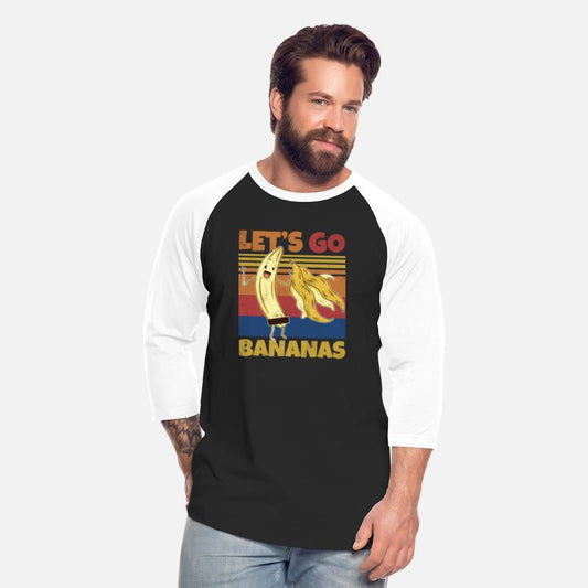 Retro Let's Bananas Funny Stripped Banana