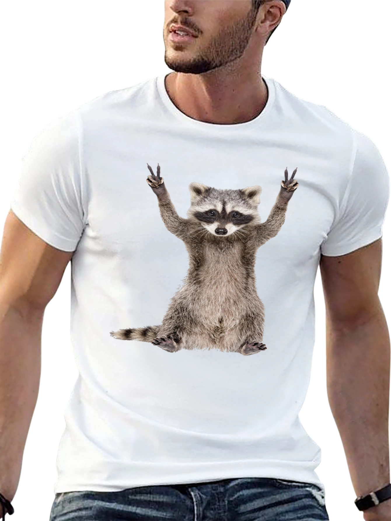 Peace Out Raccoon Graphic Tee