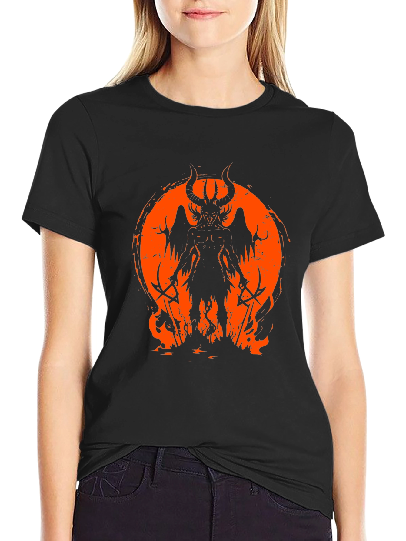 Infernal Demon Graphic Tee - Black