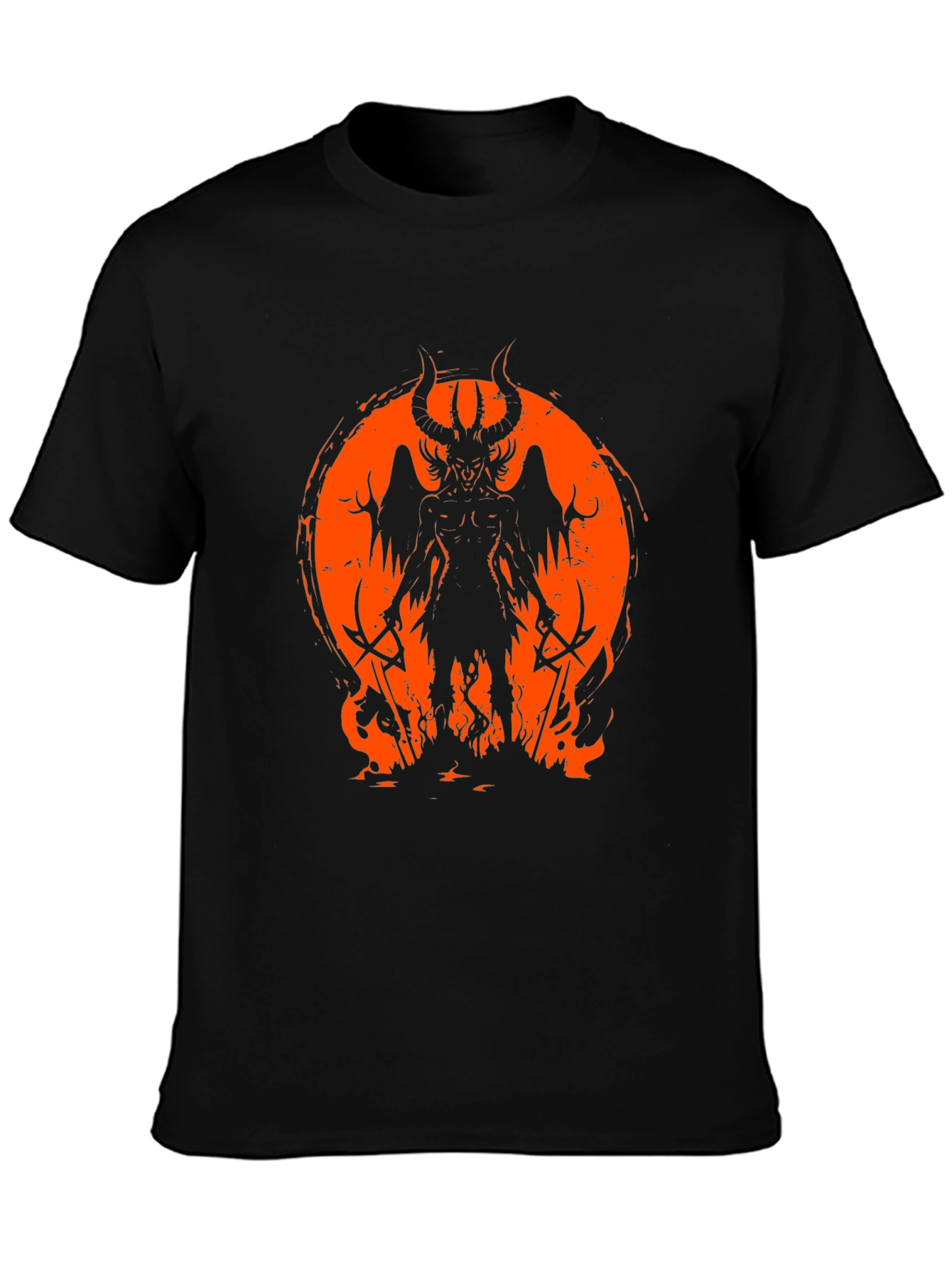 Infernal Demon Graphic Tee - Black