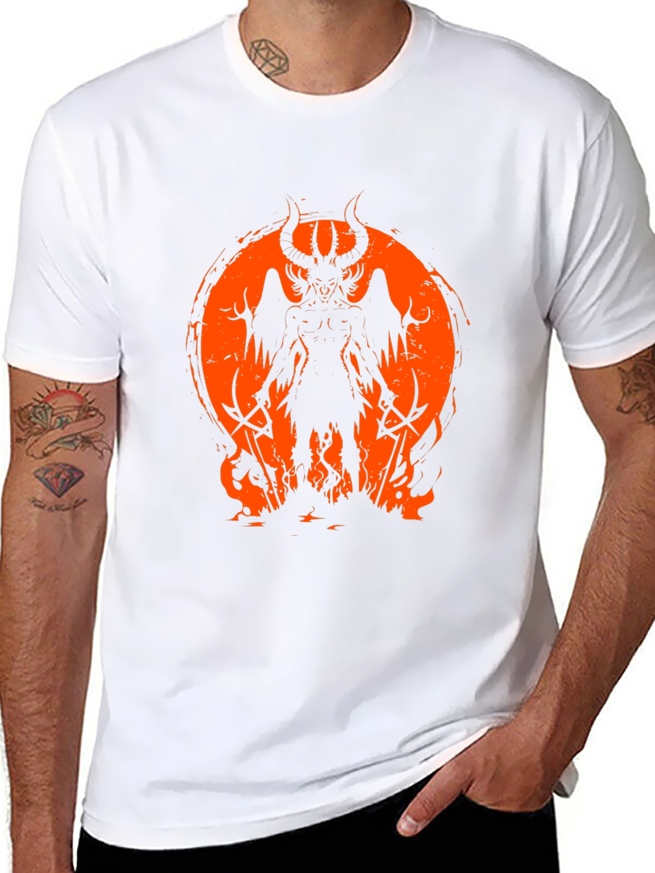 Infernal Demon Graphic Tee - Black