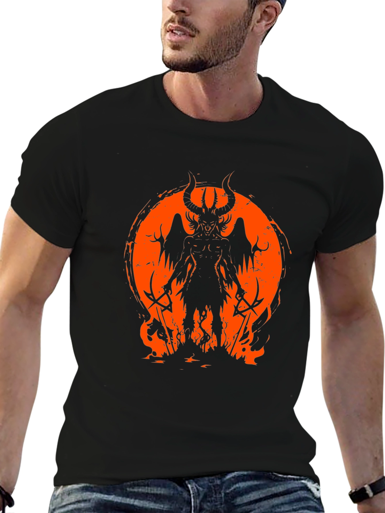 Infernal Demon Graphic Tee - Black