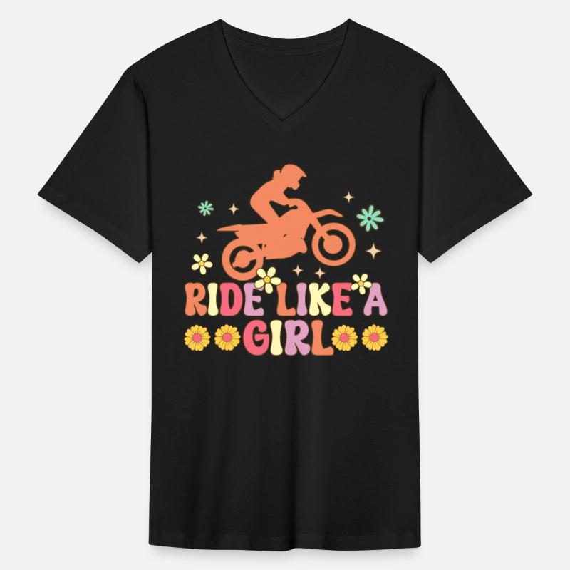 Ride Like A Girl Groovy Dirt Bike Girl Biker Motor