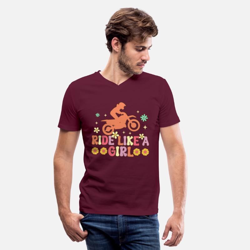 Ride Like A Girl Groovy Dirt Bike Girl Biker Motor