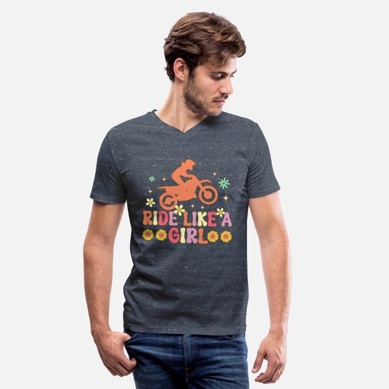 Ride Like A Girl Groovy Dirt Bike Girl Biker Motor