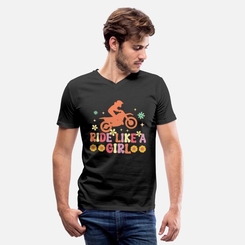 Ride Like A Girl Groovy Dirt Bike Girl Biker Motor