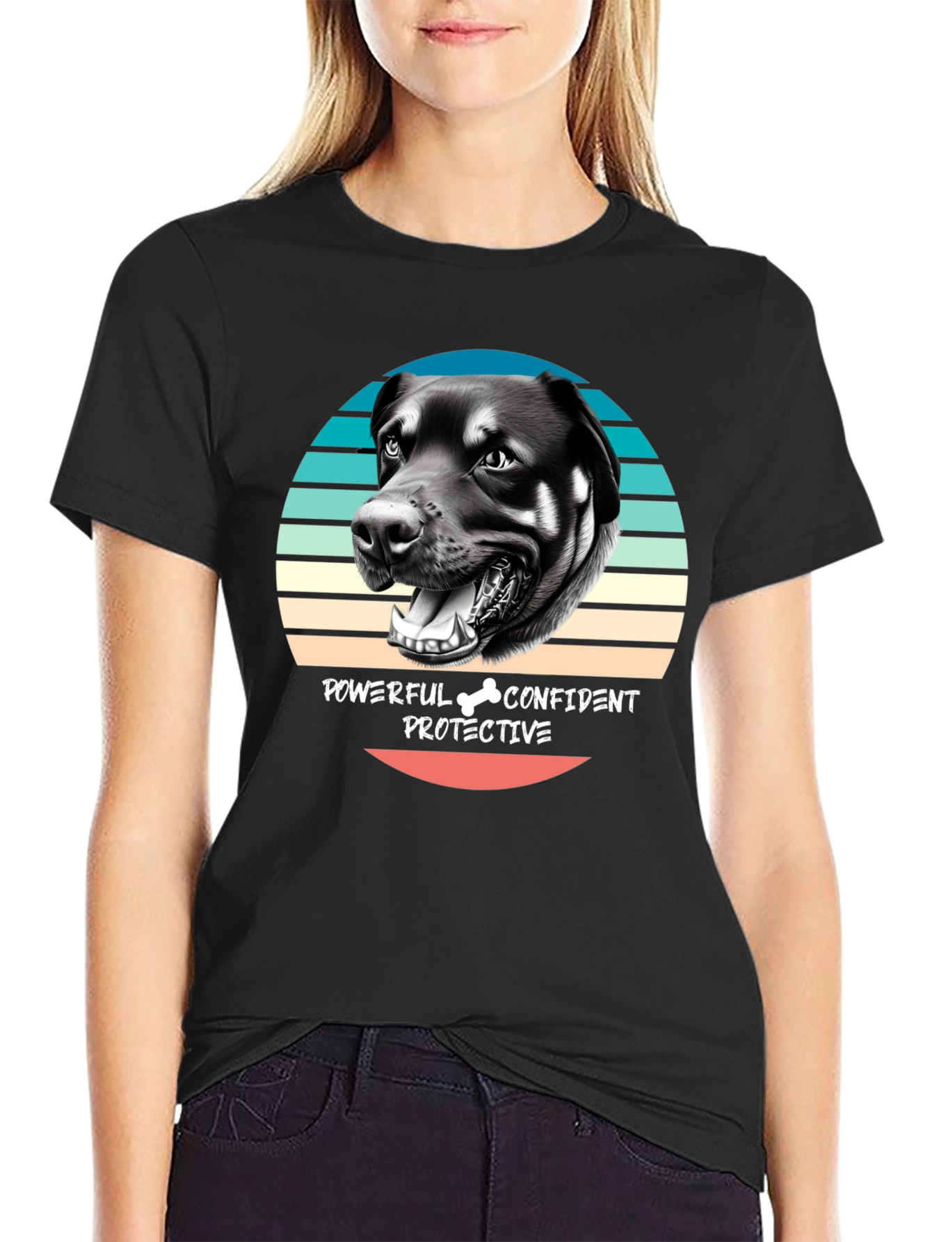 Rottweiler Powerful Dog Graphic Tee - Confident & Protective