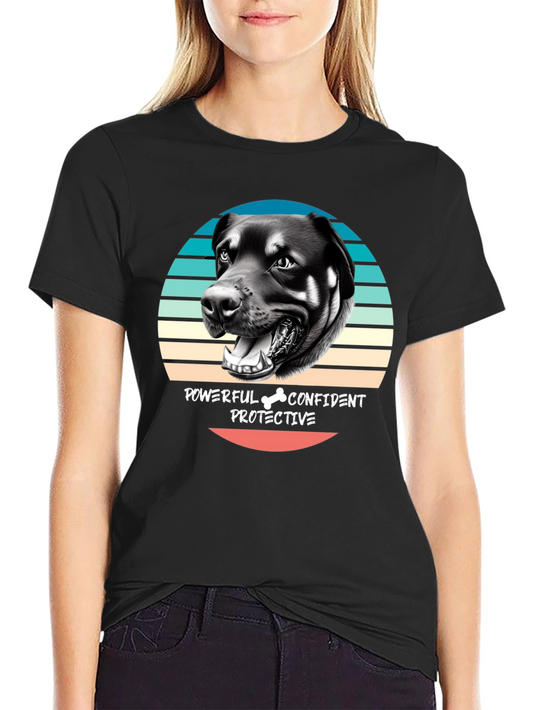 Rottweiler Powerful Dog Graphic Tee - Confident & Protective